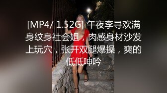 后入纹身蜜桃臀，黑色网袜特别骚