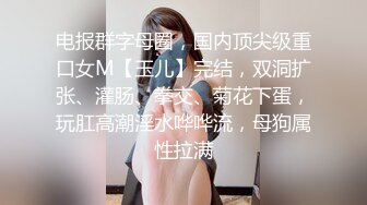 电报群字母圈，国内顶尖级重口女M【玉儿】完结，双洞扩张、灌肠、拳交、菊花下蛋，玩肛高潮淫水哗哗流，母狗属性拉满