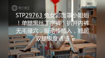 STP29763 兔女郎面罩小姐姐！单腿黑丝丁字裤！扒开内裤无毛骚穴，振动棒插入，翘起双腿极度诱惑