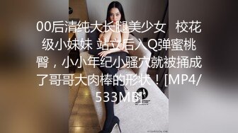 00后清纯大长腿美少女✅校花级小妹妹 站立后入Q弹蜜桃臀，小小年纪小骚穴就被捅成了哥哥大肉棒的形状！[MP4/533MB]